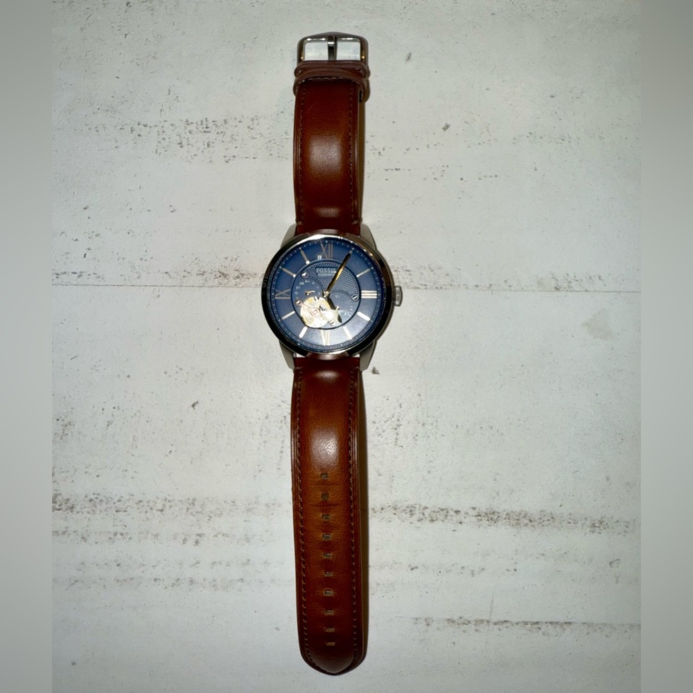 Fossil Townsman Automatic Brown Leather Watch - Picture 7 of 7